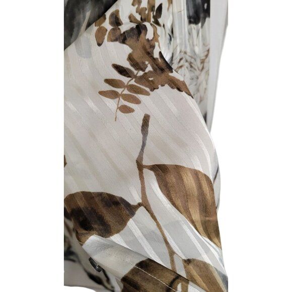 Jones New York Collection Womens Floral Sheer Button-Up Blouse Size 14 - Picture 3 of 4